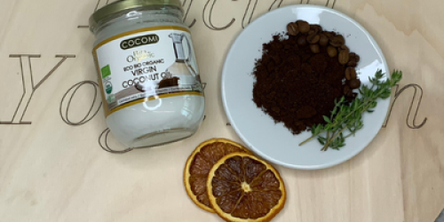 Mascarilla exfoliante de café y aceite de coco